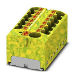 Phoenix Contact Distribution Block, 13 Way, 32A, 450 V, Green/Yellow