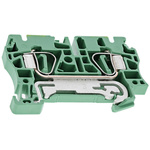 Weidmuller 2-Way ZPE4 DIN Rail Earth Terminal Block, 26 → 10 AWG Wire, Clamp, Wemid Housing