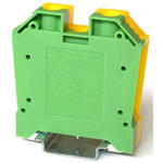 RS PRO 1-Way DIN Rail Earth Terminal Block, 50mm², 10 → 1/0 AWG Wire, Cage Clamp, PA 66 Housing