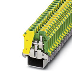 Phoenix Contact 1-Way DIN Rail Earth Modular Terminal Block, 0.2 → 10mm², 24 → 8 AWG Wire, Ground Screw
