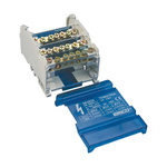 nVent ERIFLEX Distribution Block, 4 Way, 10 → 25mm², 100A, 500 V, Blue