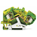 Wago 2-Way DIN Rail Earth Terminal Block, 10mm², 8 AWG Wire, Cage Clamp, Polyamide Housing