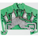 Weidmuller 2-Way ZPE 2.5-2 Earth Terminal Block, 26 → 12 AWG Wire, Clamp, Wemid Housing