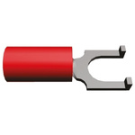 TE Connectivity, PLASTI-GRIP Insulated Crimp Spade Connector, 0.26mm² to 1.65mm², 22AWG to 16AWG, M5 Stud Size PVC, Red