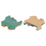 RS PRO 2-Way DIN Rail Earth Block, 0.5 to 2.5mm², 26 → 12 AWG Wire, Screw