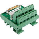 Phoenix Contact FLKM-D25 SUB/S Series 25-Contact Male Interface Module, D-sub Connector, DIN Rail Mount, 2.5A