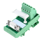 Phoenix Contact FLKM-D9 SUB/B Series 9-Contact Female Interface Module, D-sub Connector, DIN Rail Mount, 2.5A