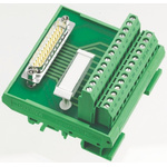 Phoenix Contact FLKM-D15 SUB/B Series 15-Contact Female Interface Module, D-sub Connector, DIN Rail Mount, 2.5A