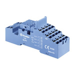 Finder Relay Socket, DIN Rail for use with 55.32 Relay, 55.34 Relay