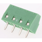 Phoenix Contact MKDS 1/ 4-3.81 Series PCB Terminal Block, 4-Contact, 3.81mm Pitch, Through Hole Mount, 1-Row, Screw