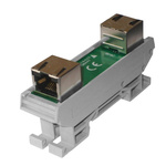 CAMDENBOSS CIM Series 2-Contact Socket Interface Module, RJ45 Connector, DIN Rail, 500mA
