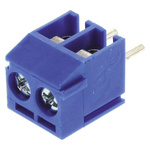 TE Connectivity Buchanan Series PCB Terminal Block, 2-Contact, 3.5mm Pitch, Through Hole Mount, 1-Row, Screw Termination