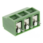 RS PRO PCB Terminal Block, 3-Contact, 5.08mm Pitch, Through Hole Mount, 1-Row, Screw Termination