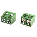 RS PRO PCB Terminal Block, 2-Contact, 5mm Pitch, Through Hole Mount, 1-Row, Screw Termination