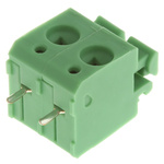 Phoenix Contact PTS 1.5/ 2-5.0-H Series PCB Terminal Block, 2-Contact, 5mm Pitch, Through Hole Mount, 1-Row, Spring