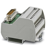 Phoenix Contact 15-Contact Male Interface Module, D-sub Connector, DIN Rail Mount, 2.5A