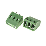 RS PRO PCB Terminal Block, 3-Contact, 5mm Pitch, Through Hole Mount, 1-Row, Screw Termination