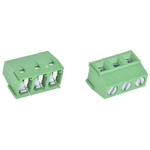 RS PRO PCB Terminal Block, 3-Contact, 5mm Pitch, Through Hole Mount, 1-Row, Screw Termination