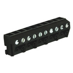 RS PRO PCB Terminal Block, 10-Contact, 5mm Pitch, Through Hole Mount, 1-Row, Screw Termination