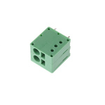 Phoenix Contact SPT 2.5/ 2-V-5.0 Series PCB Terminal Block, 2-Contact, 5mm Pitch, Through Hole Mount, 1-Row, Spring