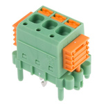 Phoenix Contact SDC 2.5/ 3-PV-5.0-ZB Series PCB Terminal Block, 3-Contact, 5mm Pitch, Through Hole Mount, 1-Row, Screw