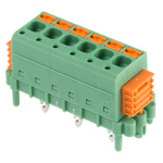 Phoenix Contact SDC 2.5/ 6-PV-5.0-ZB Series PCB Terminal Block, 6-Contact, 5mm Pitch, Through Hole Mount, 1-Row, Screw