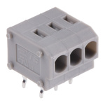 TE Connectivity PCB Terminal Block, 3-Contact, 3.81mm Pitch, Through Hole Mount, 1-Row, Solder Termination