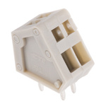 TE Connectivity PCB Terminal Block, 2-Contact, 2.54mm Pitch, Through Hole Mount, 1-Row, Solder Termination
