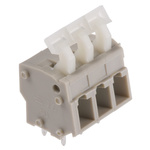 TE Connectivity PCB Terminal Block, 3-Contact, 5mm Pitch, Through Hole Mount, 1-Row, Solder Termination