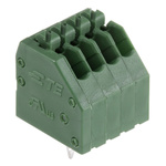 TE Connectivity PCB Terminal Block, 4-Contact, 2.5mm Pitch, Through Hole Mount, 1-Row, Solder Termination