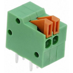 TE Connectivity PCB Terminal Block, 2-Contact, 2.54mm Pitch, Through Hole Mount, 1-Row, Solder Termination