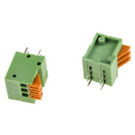 TE Connectivity PCB Terminal Block, 3-Contact, 2.54mm Pitch, Through Hole Mount, 1-Row, Solder Termination