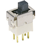 IP57 Through Hole Slide Switch Single Pole Double Throw (SPDT) On-Off-On 100 mA @ 4 V dc Slide
