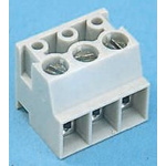 Wieland 8142 Series PCB Terminal Block, 6-Contact, 5mm Pitch, Cable Mount, 1-Row, Screw Termination