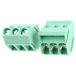 Phoenix Contact SMKDS 3/ 3-5.08 Series PCB Terminal Block, 3-Contact, 5.08mm Pitch, Through Hole Mount, 1-Row, Screw