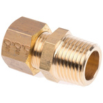 Legris 12mm x 1/2 in BSPT Male Straight Coupler Brass Compression Fitting