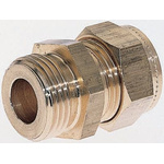 Wade 3/8in x 1/4 in BSPP Male Straight Coupler Brass Compression Fitting