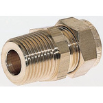 Wade 3/8in x 1/4 in BSPT Male Straight Coupler Brass Compression Fitting