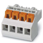 Phoenix Contact 5/ 4-ST KMGY, PSPT 2 Series PCB Connector, 4-Contact, 5mm Pitch, Through Hole Mount, 1-Row