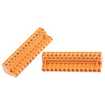 Weidmuller BL 5.08 Series Pluggable Terminal Block, 14-Contact, 5.08mm Pitch, Cable Mount, 1-Row, Screw Termination