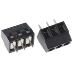 Phoenix Contact MKDS 1/3-3.5 HT BK Series PCB Terminal Block, 3.5mm Pitch, Through Hole Mount, Solder Termination