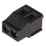Phoenix Contact MKDSN 2.5/ 2 HT BK Series PCB Terminal Block, 5mm Pitch, Through Hole Mount, Solder Termination