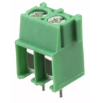 Phoenix Contact PT 2.5/ 2-5.0-H Series PCB Terminal Block, 5mm Pitch, Through Hole Mount, Screw Termination