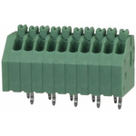 Phoenix Contact PTSA 0.5/10-2.5-Z Series PCB Terminal Block, 2.5mm Pitch, Through Hole Mount, 1-Row, Solder Termination