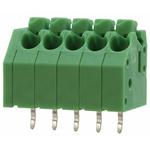 Phoenix Contact PTSA 1.5/ 5-3.5-F Series PCB Terminal Block, 3.5mm Pitch, Through Hole Mount, 1-Row, Solder Termination