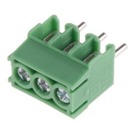 Phoenix Contact PT 1.5/ 3-3.5-H Series PCB Terminal Block, 3.5mm Pitch, Through Hole Mount, Screw Termination