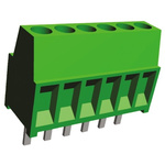 TE Connectivity Buchanan Series PCB Terminal Block, 6-Contact, 2.54mm Pitch, Through Hole Mount, 1-Row, Solder