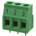 Phoenix Contact MKDSN 2.5/3 BD:1-3 Series PCB Terminal Block, 3-Contact, 5mm Pitch, Through Hole Mount, Screw