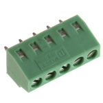 Phoenix Contact MKDS 1/5-3.5 Series PCB Terminal Block, 5-Contact, 3.5mm Pitch, Through Hole Mount, 1-Row, Screw