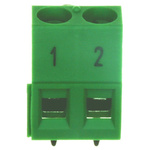 Phoenix Contact MKDS 1.5/2-5.08 BD:1.2 Series PCB Terminal Block, 2-Contact, 5.08mm Pitch, Through Hole Mount, 1-Row,